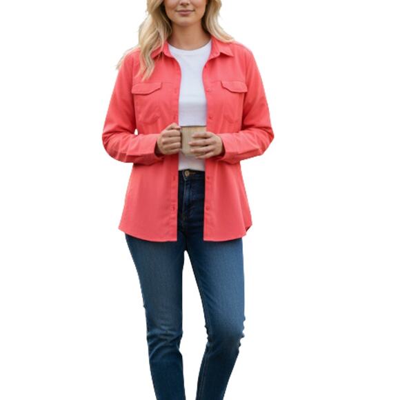 Columbia Tops - COLUMBIA Omni-Shade Lite LS Top-Shirt Sz XL Coral Pink Versatile Outdoor Travel